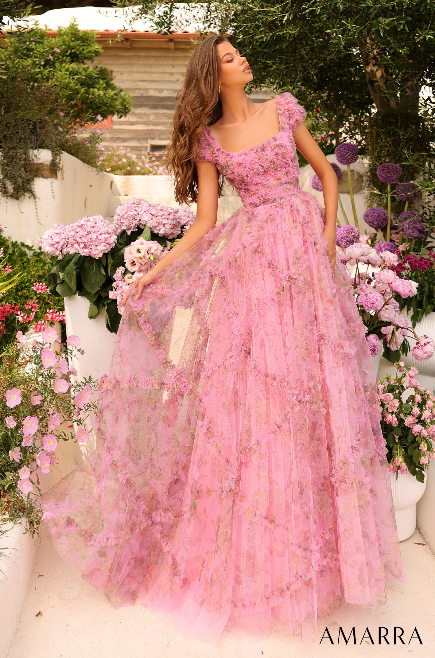 Deep V-Neck Flare Sleeve Floral Print Long Beach Dresses | Maxi dress,  Beach maxi dress, Style maxi dress